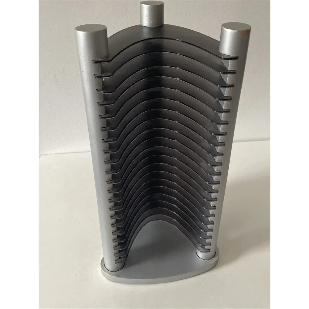 Vintage Y2K - 20 CD Stackable Tower Rack CD Holder Organizer Retro Gray